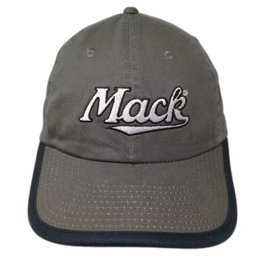 Mack Baseball Cap Green Black One Size Hat Embroidered Bulldog Mascot Slideback